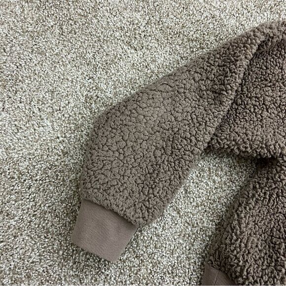 Skims Cropped Teddy Full Zip Hoodie Women's L - Picture 8 of 9